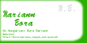 mariann bora business card